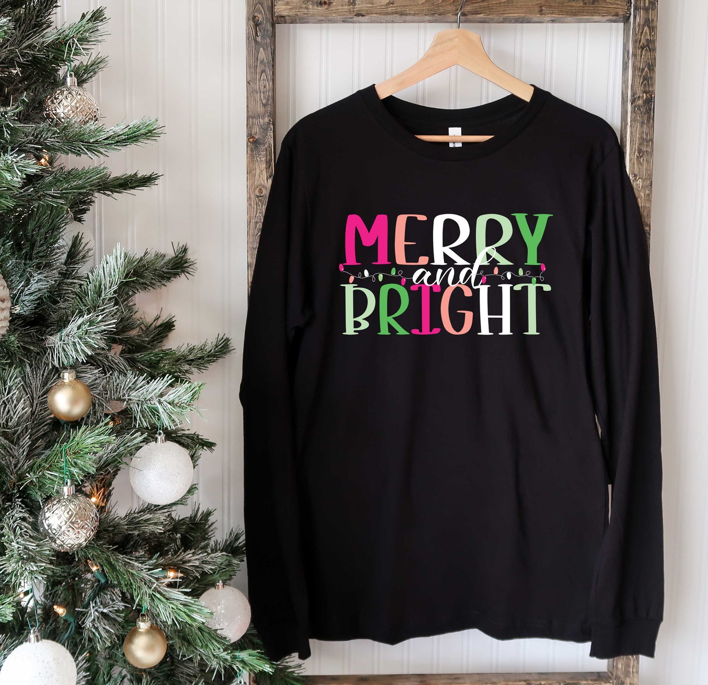 Merry & Bright Long Sleeve Graphic Tee