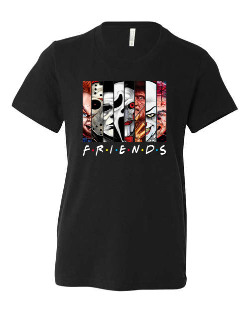 Halloween Friends Horror Toddler and Youth Graphic Tee - Limited Edition