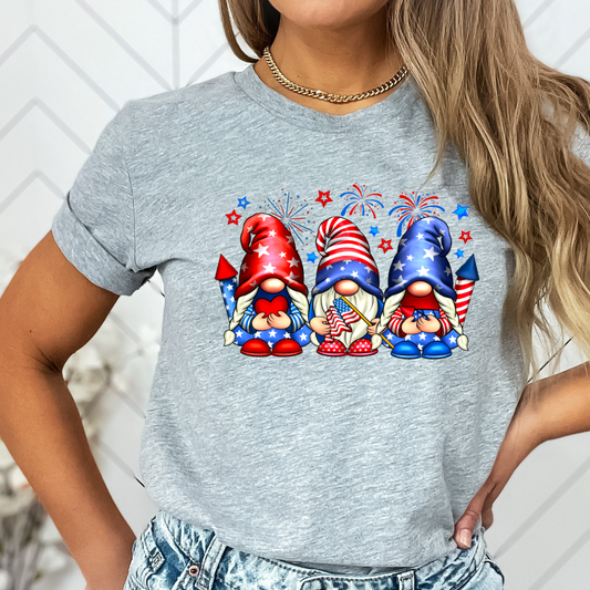 Patriotic Gnomes Short Sleeve Graphic Tee