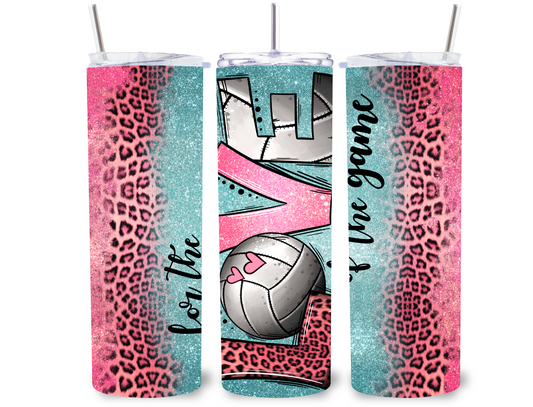 For the Love of the Game Volleyball 20 oz Hot/Cold Tumbler