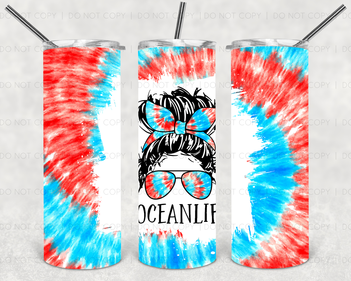 Red, White, and Blue Ocean Life 20 oz Hot/Cold Tumbler